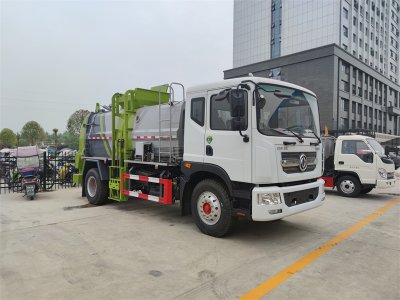 餐廚垃圾車(chē)，收集運(yùn)輸剩飯剩菜泔水垃圾我擔(dān)當(dāng)，干濕分離我本領(lǐng)大